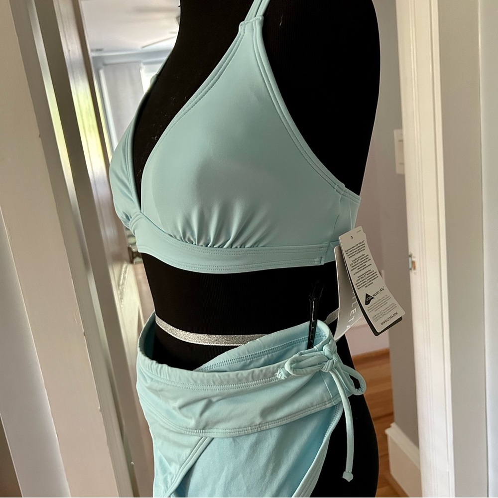 ATHLETA (SKY BLUE) Cross Strap Bikini TOP = SM | BOTTOM = MED - Picture 13 of 16